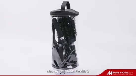 Plastic Professional Round Salon Hair Styling Tools Ceramic Barrel Boar Nylon Bristle Hair Brush